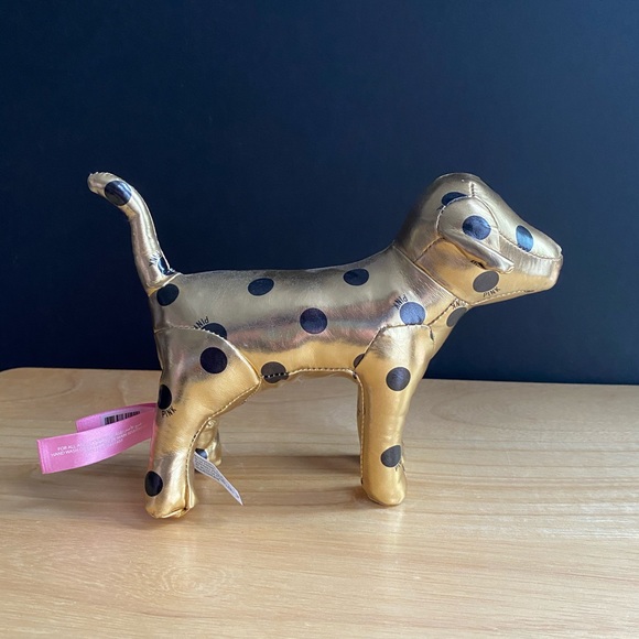 Victoria’s Secret PINK Dog Gold w/ Black Polkadots - Picture 2 of 5